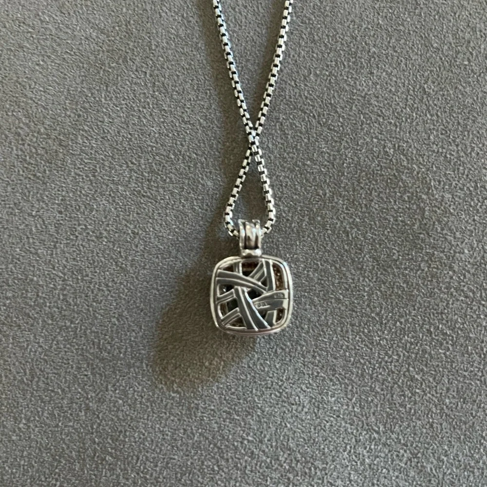 Authentic David Yurman Albion Prasiolite Pendant Sterling Silver - Picture 6 of 7